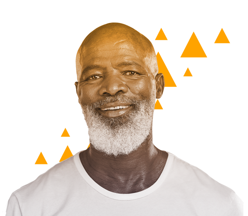 elderly male smiling