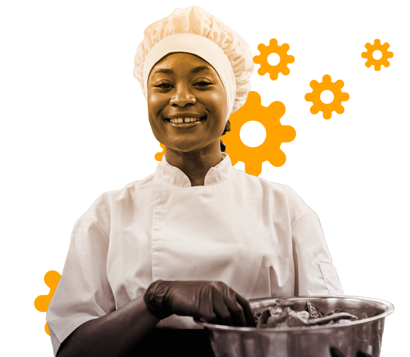 care home chef working