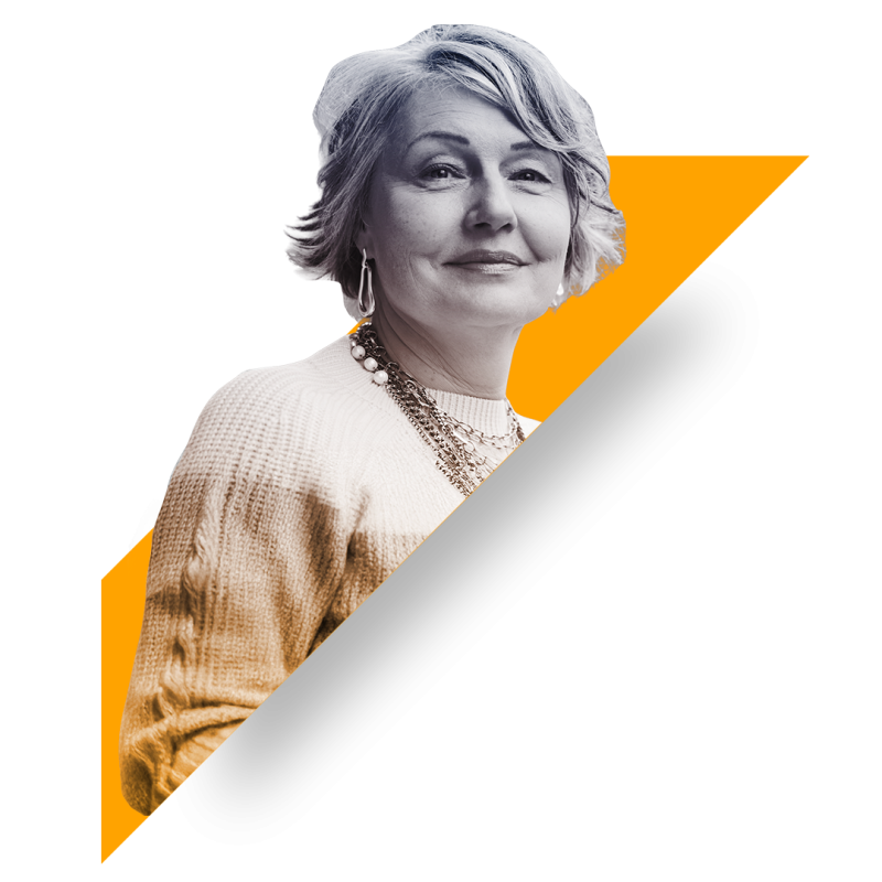 Elderly lady smiling